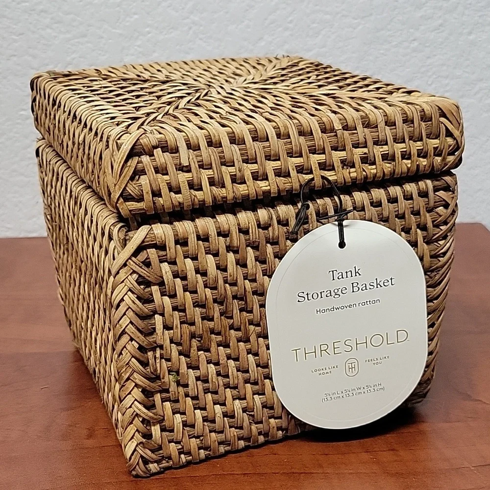 Threshold Tank Storage Basket & Tooth Brush Holder Nwt